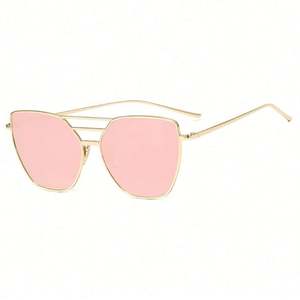 Lunettes de soleil œil de chat vintage rétro de luxe 2020 pour femmes, monture métallique, verres miroir, lunettes de soleil carrées surdimensionnées - Product Image 5