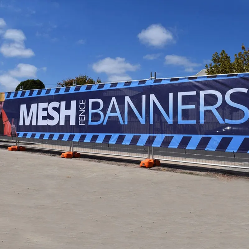 Kunden spezifische Größen Outdoor Mesh Banner Zeichen PVC-Material Hintergrund Mesh Banner für Trainings werbung