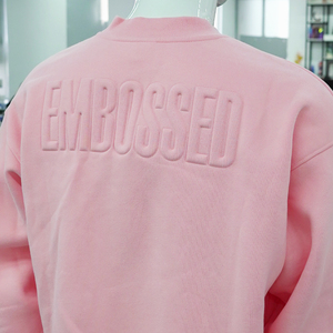 Sweat-shirt unisexe automne oversize à épaules tombantes avec boutons, gaufrage 3D, impression DTG personnalisée, broderie en relief, streetwear épais, vente en gros - Product Image 1