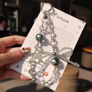 Porte-clés papillon en cristal HP006, <span class=keywords><strong>cordon</strong></span> de <span class=keywords><strong>téléphone</strong></span> avec bracelet en perles - Product Image 6