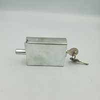 Serrure de porte folle à broche unique en boîte avec plaqué noir