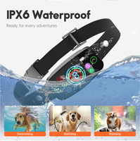 One Two Dog Wiederaufladbares Stoßfestes Elektrisches Hundetrainingshalsband Fernbedienung 500m Reichweite IP67 Wasserdicht Nylon Modisch Kunststoff