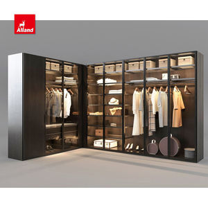 Tủ quần áo hiện đại cao cấp Alland, thiết kế dạng chữ <span class=keywords><strong>L</strong></span>, có ngăn kéo và cửa kính, dùng <span class=keywords><strong>l</strong></span>àm tủ quần áo walk-in, nội thất phòng ngủ. - Product Image 5