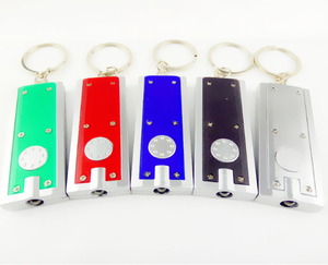Hot Selling Creative Rectangle LED Light Plastic <b>Keychain</b> With Competitive Price - Product Image 3