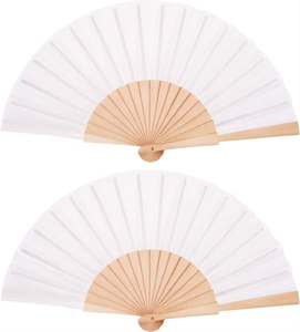 Cổ điển tre và giấy cầm tay gấp Fan DIY nghệ thuật dân gian thiết kế với trang trí bức tranh mô hình kỹ thuật - Product Image 1