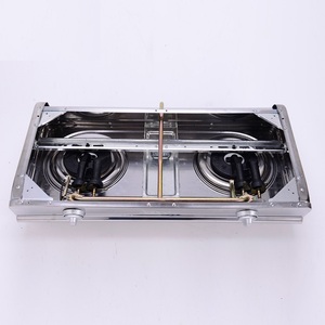Table de cuisson à gaz double brûleur en acier inoxydable, cuisinière de table manuelle pour la maison et les restaurants - Product Image 4