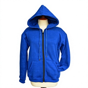 Royal Blue Winter <b>Zip</b>-Up <b>Hoodie</b> Heavy Fleece 100% Cotton Breathable Hip Hop Style <b>Pocket</b> Regular Fit Custom Logo OEM Service Men - Product Image 1