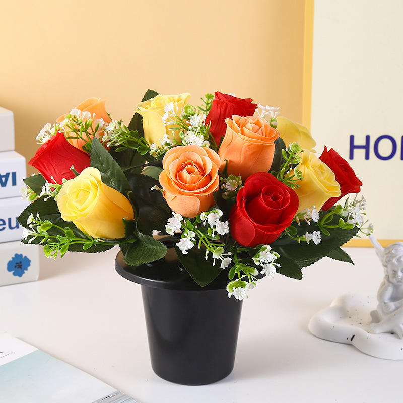 Rouge mélangé à de l'orange et du jaune