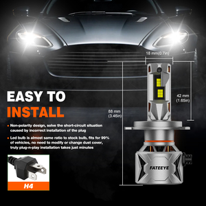 Fateeye 240W 60000LM Luces <span class=keywords><strong>Led</strong></span> Para Automotive Faro a <span class=keywords><strong>LED</strong></span> <span class=keywords><strong>H7</strong></span> H1 H11 <span class=keywords><strong>anabbagliante</strong></span> H4 Faro <span class=keywords><strong>Led</strong></span> per auto - Product Image 6