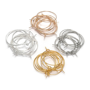 <b>Hoop</b> Earrings Zinc Alloy Silver Gold Rose Gold Rhodium KC Gold Antique Bronze Gunmetal <b>Large</b> Round Circle Earrings For Women - Product Image 5