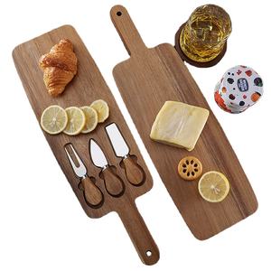 相思木奶酪板套装牛排板奶酪刀礼品套装4pcs熟食器盖不锈钢环保洗碗机安全 - Product Image 2