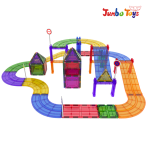 Bộ Đồ Chơi Lắp Ráp Khối Xếp Hình, Gạch Nam Châm, Đồ Chơi Tự Làm, Chạy Bộ, Đua Xe - Product Image 5