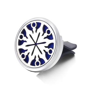 30mm Stainless Steel Aromatherapy <b>Car</b> Perfume <b>Diffuser</b> Locket Air Freshener Vent Clip - Product Image 1