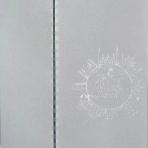 Papel blanco con marca de agua para empresas: mejorado con fibras especiales visibles e hilo de seguridad integrado - Product Image 1