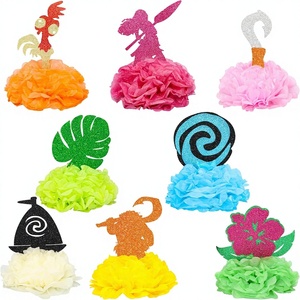 Centros de Mesa de Papel con Forma de Panal de Abeja Color Rojo Rosa, 8 Piezas, Decoraciones para Fiestas Tropicales Aloha, Centros de Mesa de Papel para Mesa Hawaiana - Product Image 1