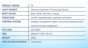 Máquina de Bronceado <span class=keywords><strong>Vertical</strong></span>, Sistema de Bronceado Interior Avanzado para un Tono de Piel Dorado Uniforme y Negocios Cosméticos Profesionales - Product Image 6