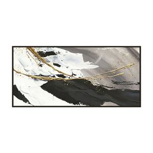 Peintures à l'huile minimalistes ondulées, art contemporain sur toile, peinture à l'huile abstraite Wabi Sabi, décoration intérieure - Product Image 3