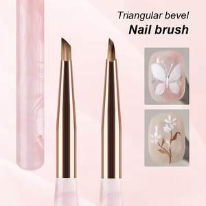 Rose bonne apparence outil de beauté de haute qualité acrylique brosse à ongles française étiquette privée Gel brosse à ongles pour fleur sculptée/<span class=keywords><strong>papillon</strong></span> - Product Image 2
