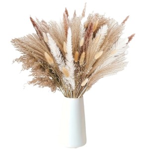 Bouquet de fleurs séchées et préservées, mixtes, vintage, haut de gamme, naturelles, moelleuses, douces, faites à la main, écologiques, pour mariage, maison, salon - Product Image 5
