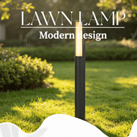 Lampe de jardin LED extérieure moderne en aluminium moulé sous pression IP54, diffuseur en PC, 3000K, éclairage de balise pour allée de jardin, cour