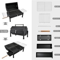 Barbecue portable multifonctionnel au charbon de bois, fumoir de table pour le camping en plein air