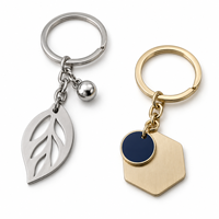Porte-clés en métal personnalisé avec logo vierge en forme de feuille, cadeau promotionnel en gros, souvenir, fabricant de porte-clés