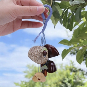 Wholesale Multi Style Handcrafted Dried Fruit Shell <b>Wind</b> <b>Chime</b> Pendant Ethnic Keychain Backpack Hanging Decor - Product Image 4