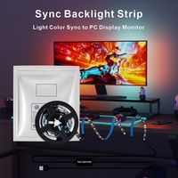 Tira de Luces LED RGBIC USB 5V, Sincronización con Juegos, Controlador, Clasificación IP67, Alto CRI 90, Regulable, para Monitor de PC