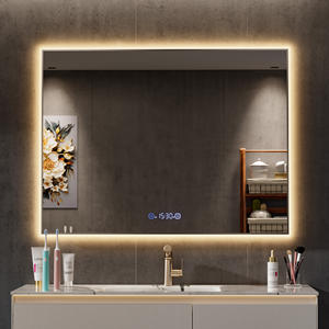 مرايا حائطية بإضاءة خلفية قابلة للتعتيم تدريجيًا مع مزيل للضباب ومقاومة للكسر وذاكرة وإضاءة بثلاثة ألوان - Product Image 2