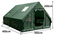 Tenda Camping Tiup Outdoor yang Dapat Disesuaikan 12 Meter Persegi Tanpa Perlu Pemasangan, Ramah Perjalanan, Portabel, Tahan Air