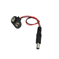 Câble adaptateur d'alimentation Dc 55*21 à 9V Battery Snap Clip