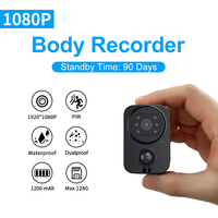 PD01 Wasserdichte Mini-Körper kamera FHD 1080P PIR mit kleiner Tasche für Motorrad-Sport DV & Security Wearable Mini Body Worn Cam
