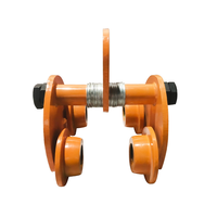 Approvisionnement direct usine OEM Chariot à poutre en I à quatre roues, structure compacte en acier, 1 tonne, 2 tonnes, 3 tonnes pour convoyeur aérien