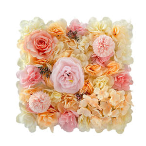 <span class=keywords><strong>Panneau</strong></span> mural de fleurs artificielles en soie hydrangea et pivoine 35x35cm imperméable réutilisable pour mariage, Noël, remise de diplôme - Product Image 3