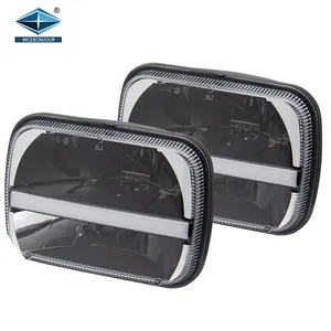 Dot 7X6 5X7 Inch Led Koplampen High Low Drl Beam Koplamp Vervanging Voor Jeep Wrangler Yj cherokee Xj