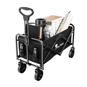 BNcompany Mini rimorchio da campeggio leggero a quattro ruote carrello da trasporto pieghevole portatile per attività all'aperto - Product Image 5