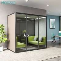 Cabines de réunion insonorisées portables modernes pour l'extérieur, le jardin, le bureau, la maison, l'école, l'atelier, le bâtiment de bureaux