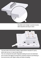 Interruptor basculante momentáneo LED de panel de vidrio negro tipo 86, 10A, serie completa, para comercio exterior, con tomas de pared IP20 y puertos USB A/C