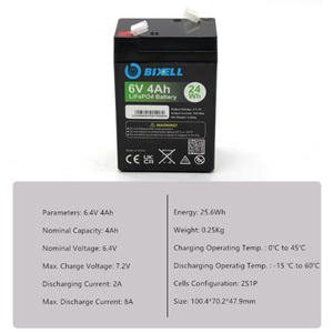 <span class=keywords><strong>Batteria</strong></span> al Litio-Ione OEM/ODM 6.4V per Auto Giocattolo per <span class=keywords><strong>Bambini</strong></span>, 4Ah, Luci di Emergenza, LiFePO4 Semi-Solido con Protezione BMS Integrata 3000 - Product Image 5