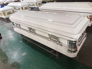 Cofano Funebre in Acciaio Calibro 20 Stile Cigno Bianco con Interni in Pelle, Forniture Funebri Stile EU/US in Pronta Consegna - Product Image 5
