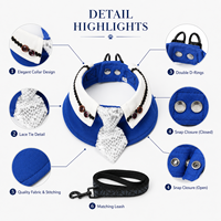 Nouvel ensemble de laisse et collier de smoking pour chien Gentleman 2026, accessoires de promenade de luxe à carreaux avec cravate pour animaux de compagnie Ming Jia