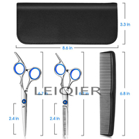 Kit de ciseaux de coupe de cheveux avec logo personnalisé ensemble de ciseaux de coiffure en acier inoxydable ensemble de ciseaux amincissants professionnels