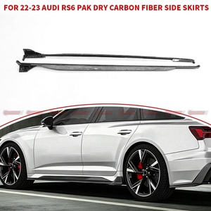 สเกิร์ตข้างคาร์บอนไฟเบอร์แห้ง PAK สำหรับ Audi RS6 C8 Avant ชุดแต่งสเกิร์ตข้างน้ำหนักเบาเพิ่มประสิทธิภาพ - Product Image 1