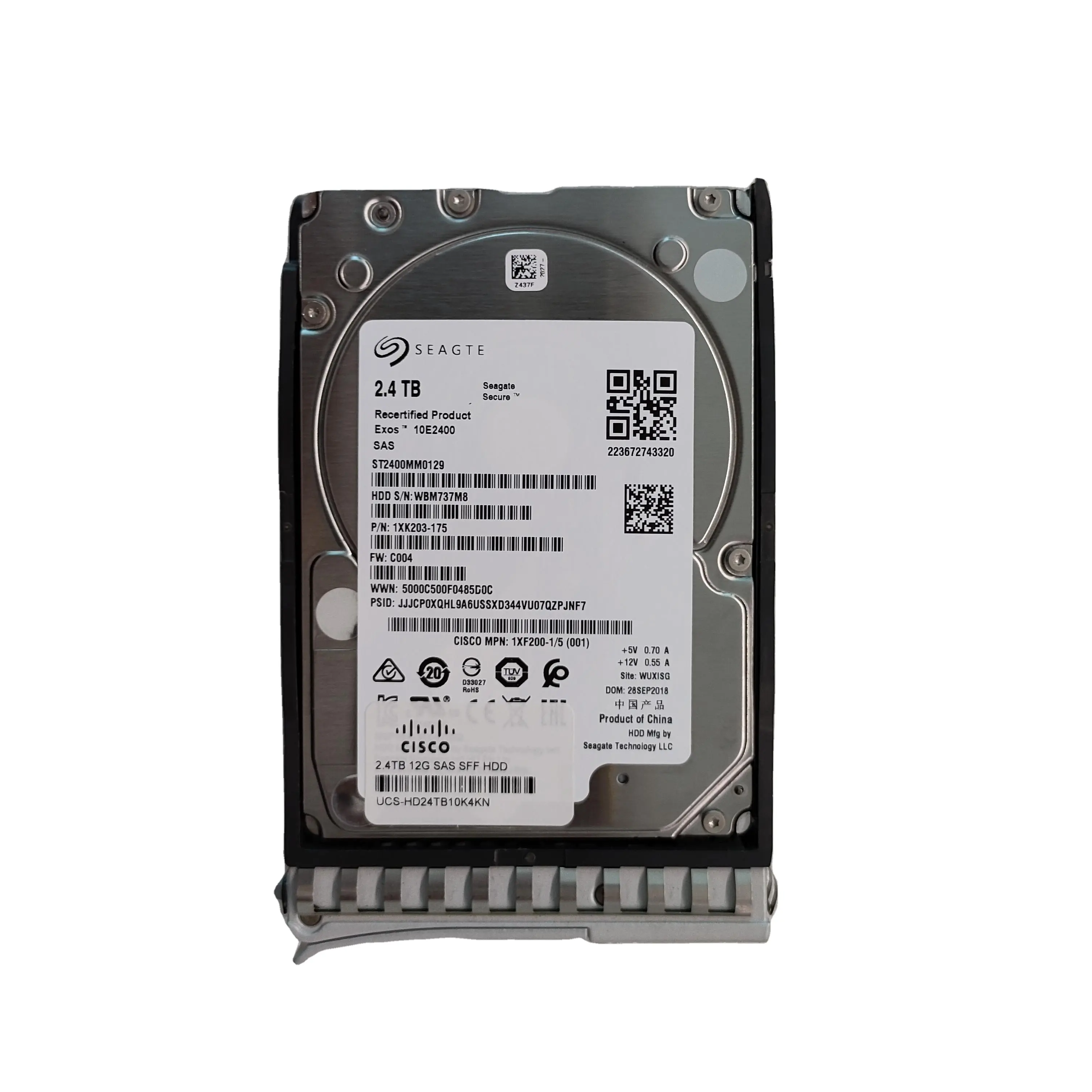 Enterprise hard disk UCS-HD24TB10K4KN 2.4T SAS 10K 12G 2.5 M5 hdd