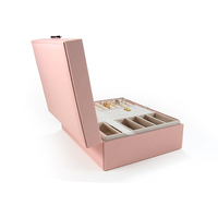 Boîte à bijoux de luxe personnalisée en cuir PU, faite à la main, boîte de voyage, organisateur de bijoux, boîte en velours, étui de voyage à fermeture éclair, personnalisable