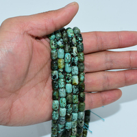 Vente en gros de perles en tube de turquoise africaine 6*9mm Pierres précieuses roses naturelles pour la fabrication de bijoux à bricoler soi-même