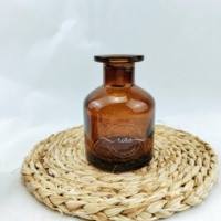 100ml 150ml Bouteille en verre vide de luxe pour diffuseur d'huile noire