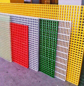 Panel <span class=keywords><strong>Grating</strong></span> <span class=keywords><strong>FRP</strong></span> Kekuatan Tinggi Komersial Ketebalan 12.6-63mm Permukaan Berkarat Tahan Api untuk Jalan Kaki dari Fiberglass - Product Image 1