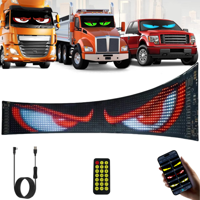 APP Control LED Flexible Display Programmable Text Pattern Animation LED Sign Board Scrolling Message Car LED Screen