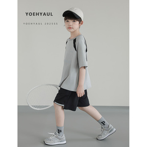YOEHYAUL QG2951 Ensembles de vêtements d'été pour adolescents de 4 à 14 ans, t-shirt en tissu mesh respirant et short, ensembles de vêtements pour garçons doux et respirants - Product Image 4